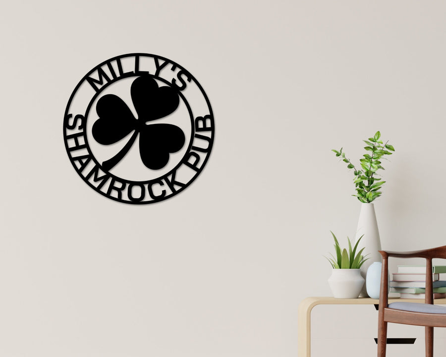 Irish Pub Sign, Personalized Irish Bar Sign, St. Patrick's Day Decor, Irish Sign, Bar Sign, Personalized Sign, Irish Bar Sign, Shamrocks