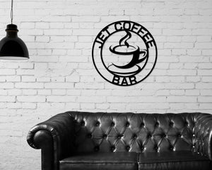 Café Sign, Coffee Cafe Sign, Custom Café, Coffee Lover, Metal Coffee Sign, Coffee Wall Art, Coffee Decor, Coffee Station Sign, Kitchen