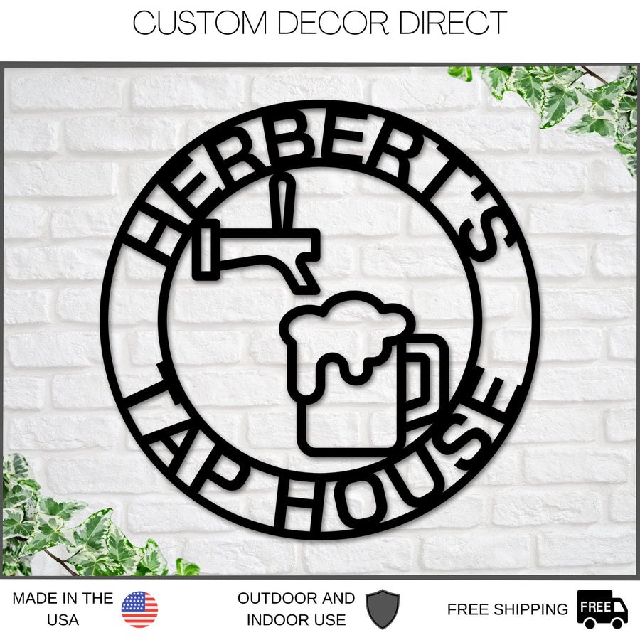 Personalized Beer Tap Sign, Personalized Bar Sign, Bar Signs, Personalized Signs, Bar Decor, Man Cave, Custom Gift, Father's Day Gift Custom