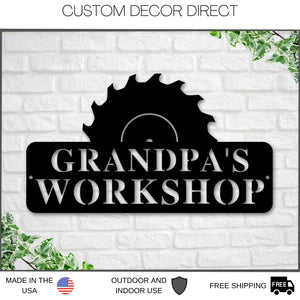 Paw Paws Workshop Sign, Crescent Wrench & Hammer art, Gift for Paw Paw, Woodworker Sign, Custom Workshop Sign, Paw Paw Gift, Workshop Sign