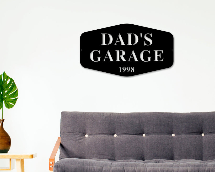 Dads Workshop, Dads Garage Sign, Fathers Day Gift, Metal Sign, Gift for Husband, Sign for Dad, Personalized Dad Sign, Dad Sign, Gift for Dad