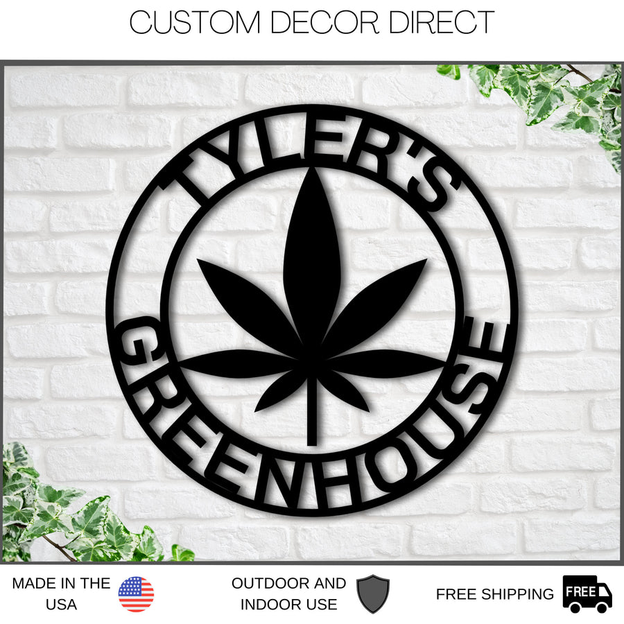 Personalized Marijuana Sign, Weed Metal Wall Decor, Marijuana Dispensary Sign, Cannabis Wall Art, Marijuana Leaf Metal Sign, Stoners Smokers