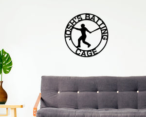 Baseball Sign, Baseball Gift for Boys, Personalized Baseball for boys room, Metal Baseball Sign, Coach Sign, Sports Decor, Batting Cage Sign