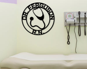 Personalized Doctor Sign, Custom Doctor Metal Sign, Doctor's Office Decor, Personalized Nurse Sign, Doctor Gift, Nurse Gift, Med Student