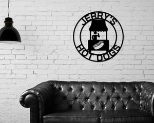 Hot Dog Stand Sign, Personalized Hot Dog Shop Sign, Hot Dog Stand Decor, Custom Hot Dog Business Sign