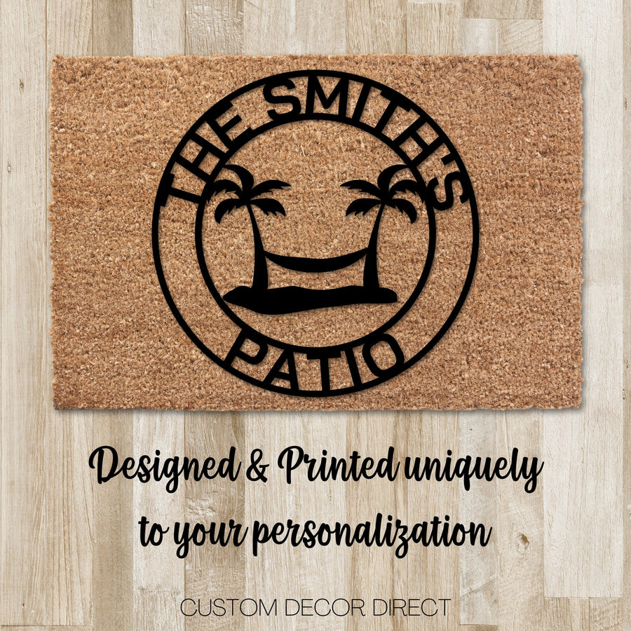 Welcome Pool Doormat, Personalized Doormat, Family Pool Doormat, Last name Doormat, Swimming Pool Doormat, Patio Rug, Wedding Gift, Porch
