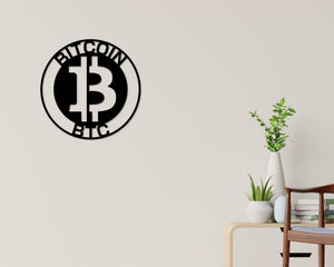 Bitcoin Sign, Metal Bitcoin Sign, Personalized Bitcoin, Custom Cryptocurrency Sign, Bitcoin Gift, Bitcoin Wall Art, Bitcoin Crypto Metalsign