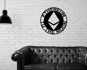 Ethereum Sign, Metal Ethereum Sign, Personalized Ethereum , Custom Cryptocurrency Sign, Ethereum Gift, Ethereum Wall Art, Ethereum Crypto