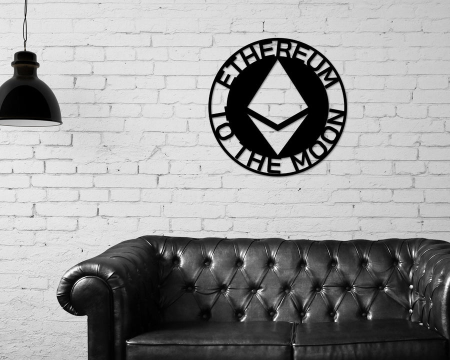 Ethereum Sign, Metal Ethereum Sign, Personalized Ethereum , Custom Cryptocurrency Sign, Ethereum Gift, Ethereum Wall Art, Ethereum Crypto