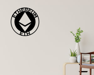Ethereum Sign, Metal Ethereum Sign, Personalized Ethereum , Custom Cryptocurrency Sign, Ethereum Gift, Ethereum Wall Art, Ethereum Crypto