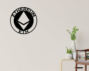 Ethereum Sign, Metal Ethereum Sign, Personalized Ethereum , Custom Cryptocurrency Sign, Ethereum Gift, Ethereum Wall Art, Ethereum Crypto