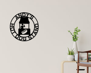 Hot Dog Stand Sign, Personalized Hot Dog Shop Sign, Hot Dog Stand Decor, Custom Hot Dog Business Sign