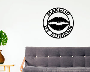 Hair Salon Sign, Metal hair Stylist Sign, Personalized Salon, Custom Booth Sign, hair Stylist Gift, Hair Salon Wall Art, Makeup Salon Sign