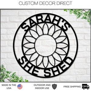 She Shed Sign, Personalized She Shed Sign, She Shed Decor, Women Cave Sign, Metal She Shed Sign, Custom She Shed Sign, She Shack, Mom Cave