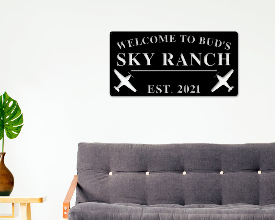 Plane Sign, Personalized Airplane Sign, Custom Airplane Sign, Aviator Gift, Pilot Gift, Personalized Pilot Sign, Man Cave Sign, Airplane