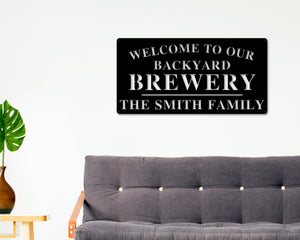 Custom Bar Sign, Personalized Pub Sign, Outdoor Kitchen Bar, Gift for Him, Bar Decor, Groomsmen Gift, Metal Bar Sign, Man Cave, Bar Sign