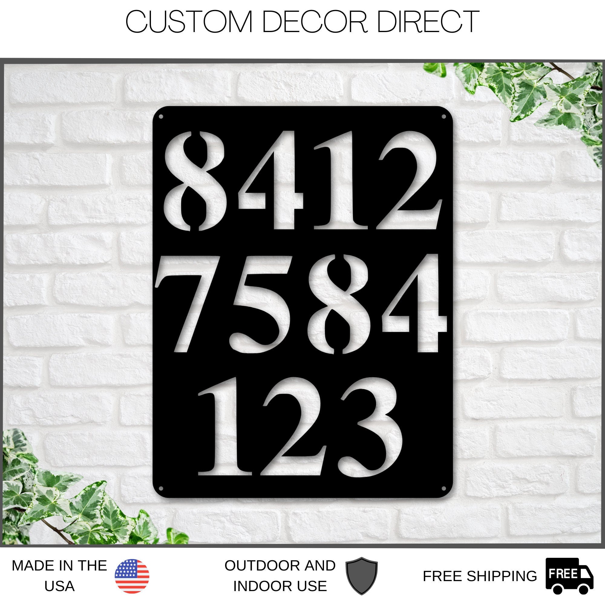 Multi Address Sign Address Sign, Multiple addresses address sign, Metal Address Plaque, M ...