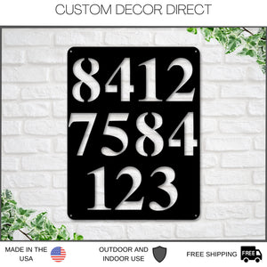 Address Sign, Multiple addresses address sign, Metal Address Plaque, Metal house numbers, Address Number Directory, Multi Address numbers
