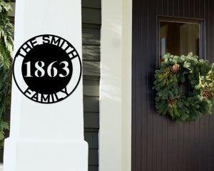 Address Sign, Metal Address Plaque, Metal house numbers, Circle Address, Custom Address Sign, Home Address Sign, Address Number, Bestseller