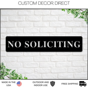 No Soliciting Sign, No Soliciting Metal Sign, Custom Text Sign, Metal Front Door Sign, Soliciting Sign, Do Not Disturb Sign, Personalized