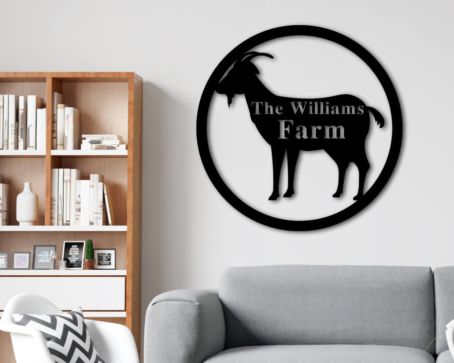 Goat Farm Name Custom Metal Sign