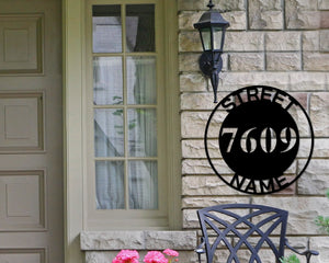 Address Sign, Metal Address Plaque, Metal house numbers, Circle Address, Custom Address Sign, Home Address Sign, Address Number, Bestseller