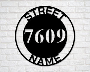 Address Sign, Metal Address Plaque, Metal house numbers, Circle Address, Custom Address Sign, Home Address Sign, Address Number, Bestseller