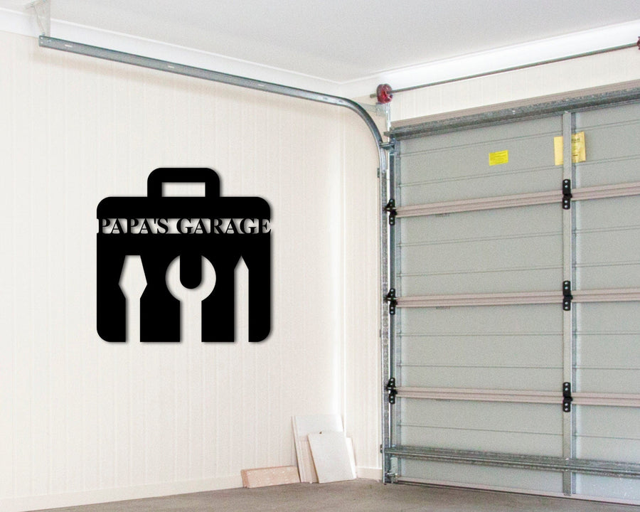 Garage Name Custom Metal Sign