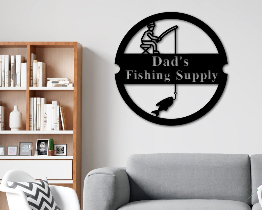 Fishing Name Custom Metal Sign
