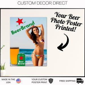 Beer Poster, Custom Beer Poster, Beer Poster Print, Picture Print Poster, Custom Print Poster, Gift for Boyfriend, Beer Poster Trend, Tik