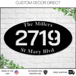 Metal Address Sign, Address Sign for House, House Address Sign, Address Number Sign, Outdoor Address Sign, Hanging Address Sign, For Yard