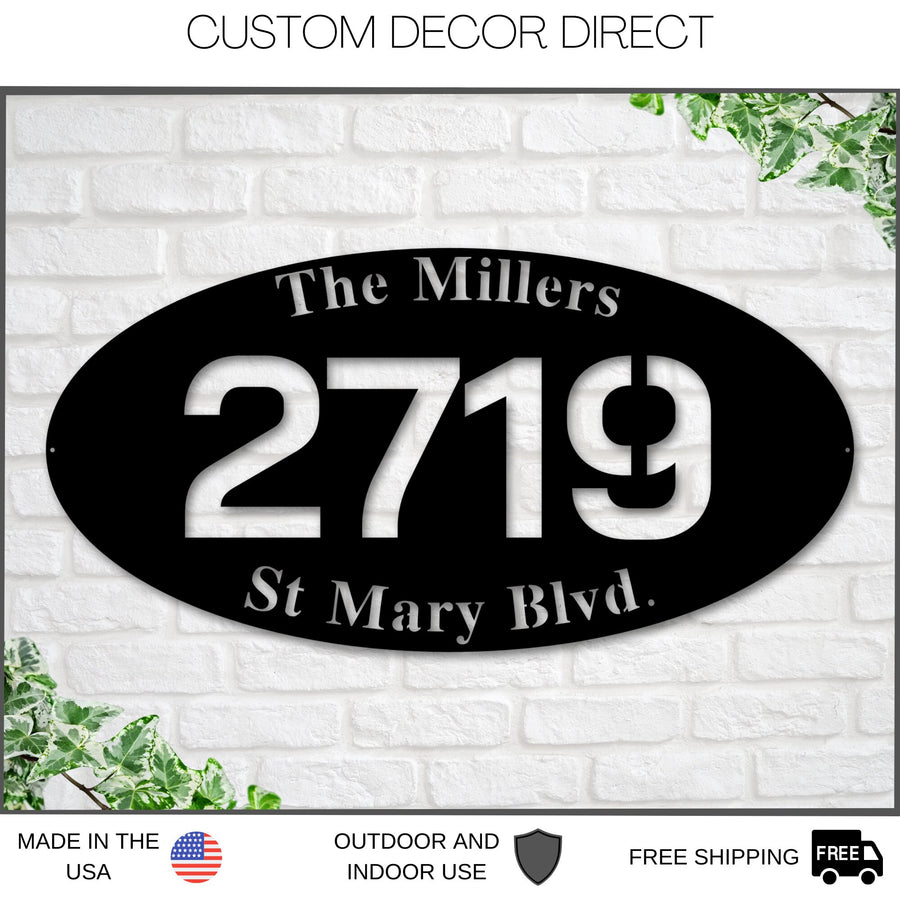 Metal Address Sign, Address Sign for House, House Address Sign, Address Number Sign, Outdoor Address Sign, Hanging Address Sign, For Yard