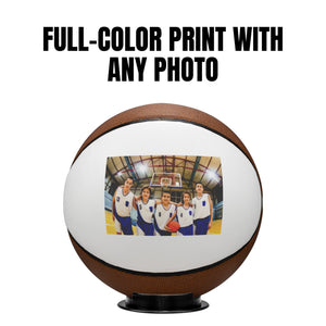 Custom Basketball, Personalized basketball, Basketball team Picture, Player Sport Gift, Basketball lover, Coach Gift. Photo Player name,