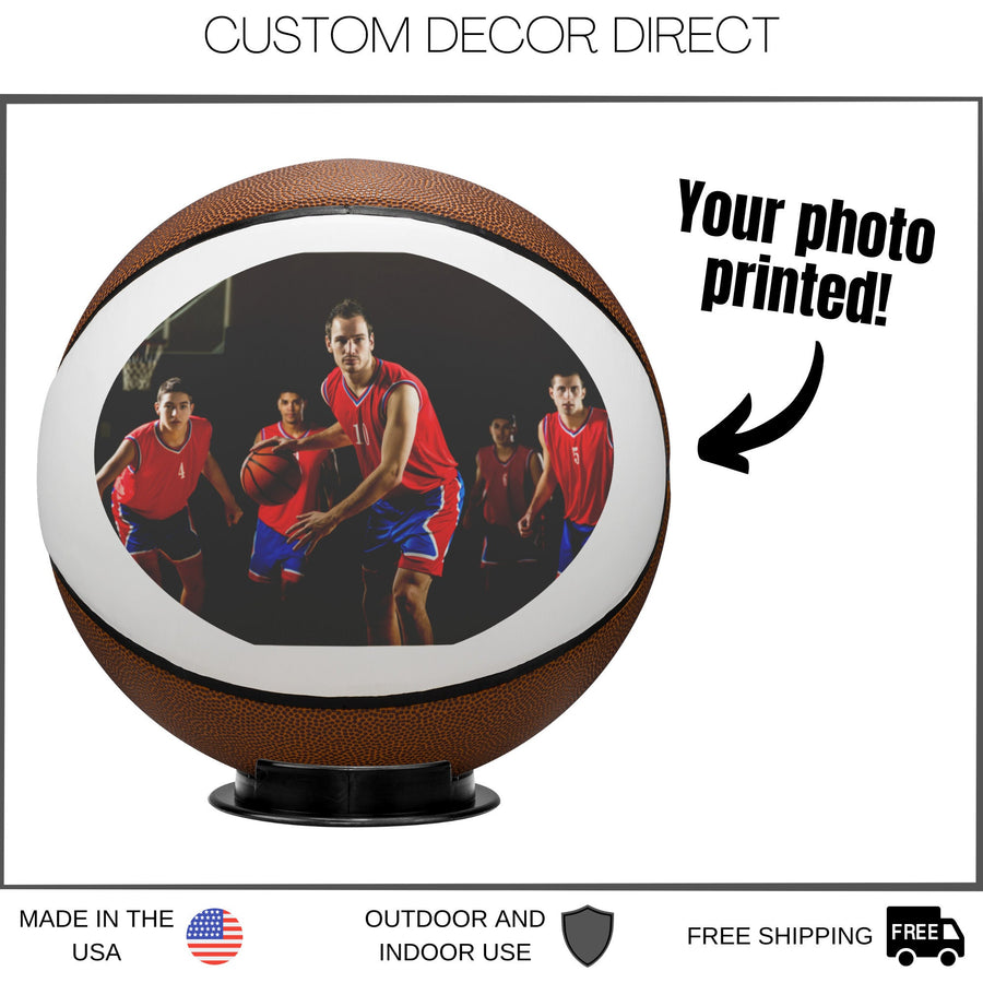 Custom Basketball, Personalized basketball, Basketball team Picture, Player Sport Gift, Basketball lover, Coach Gift. Photo Player name,