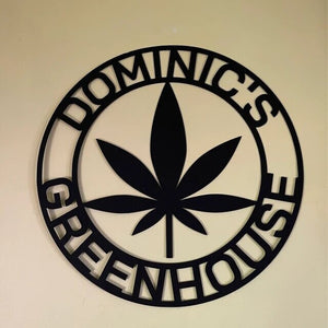 Personalized Marijuana Sign, Weed Metal Wall Decor, Marijuana Dispensary Sign, Cannabis Wall Art, Marijuana Leaf Metal Sign, Stoners Smokers