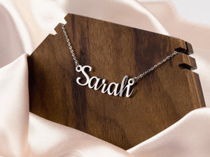 Custom Necklace, Name Necklace, Custom Name Jewelry, Christmas Gifts For Her, Silver Gold Name Necklace, Christmas Jewelry, Mom initials
