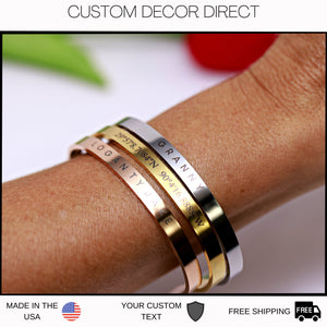 Personalized Bracelet, Custom Coordinates Jewelry, Personalized Engraved Couple Bracelet, Bracelet for her, Your Text, Wedding