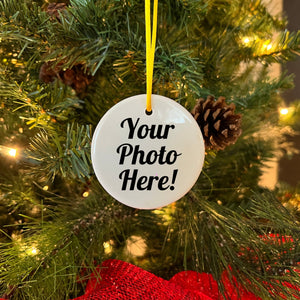 Custom Photo Christmas Ornament, Family Picture Ornament, Personalized Ornament, Custom Ceramic Ornament, Family Christmas Gift, Tree hanger