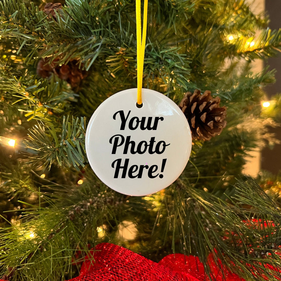 Custom Photo Christmas Ornament, Family Picture Ornament, Personalized Ornament, Custom Ceramic Ornament, Family Christmas Gift, Tree hanger