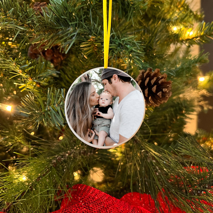 Custom Photo Christmas Ornament, Family Picture Ornament, Personalized Ornament, Custom Ceramic Ornament, Family Christmas Gift, Tree hanger