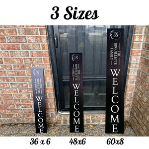 Family Name Welcome Sign Front Door, Housewarming Gift, Porch Decor, Farmhouse Welcome Sign, Front Porch Sign, Home Sign, Home Sweet Gift