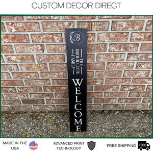 Family Name Welcome Sign Front Door, Housewarming Gift, Porch Decor, Farmhouse Welcome Sign, Front Porch Sign, Home Sign, Home Sweet Gift