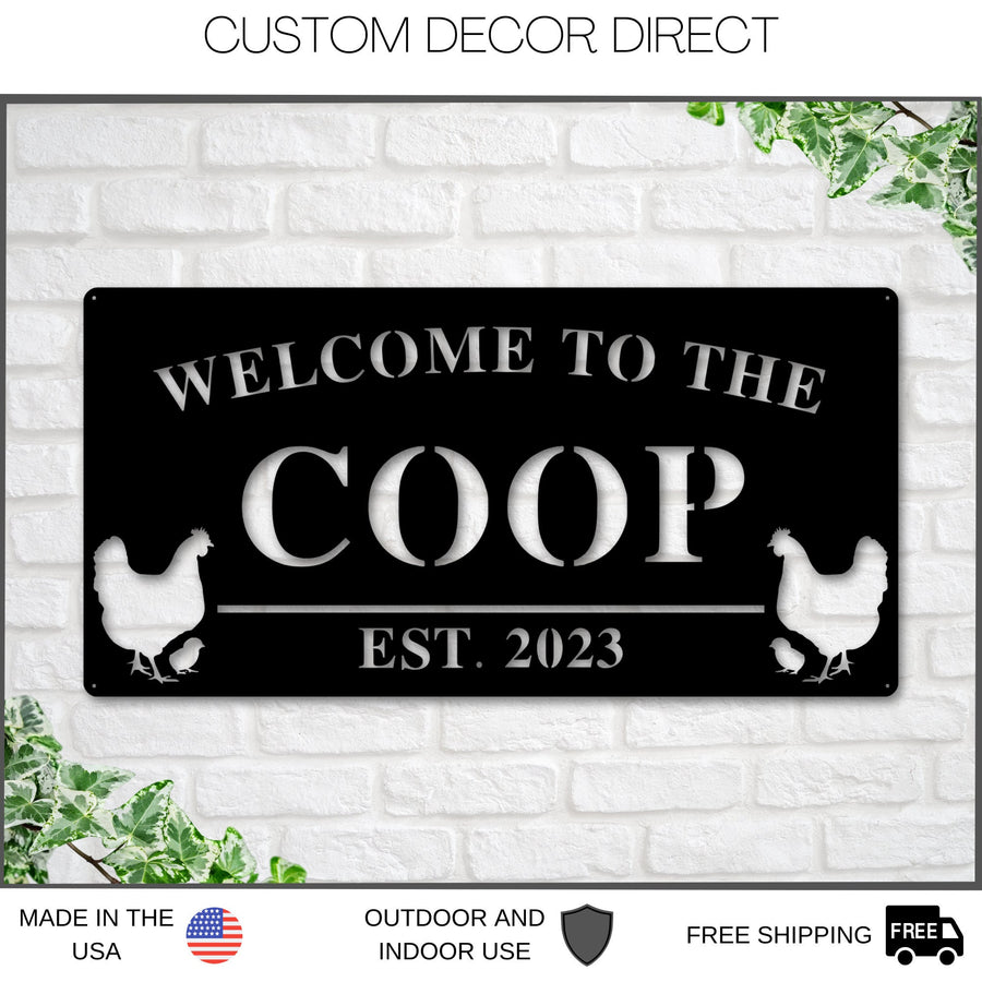 Custom Hen House Sign, Hen House Coop Sign, Our Little Coop Sign Metal Sign, Metal Chicken Coop Sign, Personalized Chicken Coop sign, Chicks