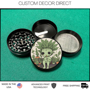 Cool Design Herb Grinder, Plant Flower Grinder, 4 Piece Grinder, Funny Herb Grinder With Catcher, Gift, Smoker Gift, Valentines day