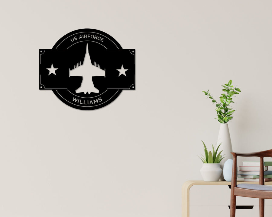 Personalize Airforce Sign, Airforce Graduation gift, Piolot Sign, Jet Aircraft Sign, Metal Sign, Military Branch Sign, Retirement Gift, USAF