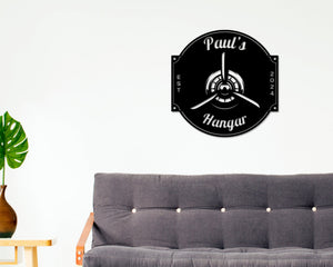 Airplane Hangar Sign, Personalized Airplane Sign, Personalized Pilot Name Sign, Custom Aviation Lover, Man Cave Sign, Airplane Sign, Plane