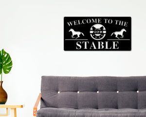 Custom Horse Stable Sign, Farm House Sign, Horse Sign, Metal Sign, Metal Farmhouse decor, Personalized farm Animal sign, Barn Animals, Horse