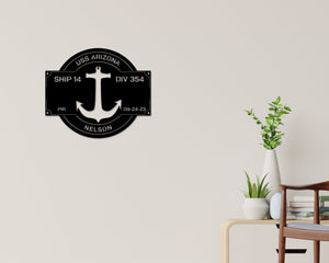 Navy Graduation gift, Personalize Navy Anchor Sign, PIR Sign, Boot camp Graduation, Metal Sign, Military Branch Sign, Pass In Review, USN