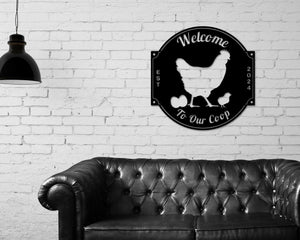 Chicken Coop sign, Custom Hen House Sign, Hen House Coop Sign, Our Little Coop Sign Metal Sign, Metal Chicken Coop Sign, Personalized Chicks