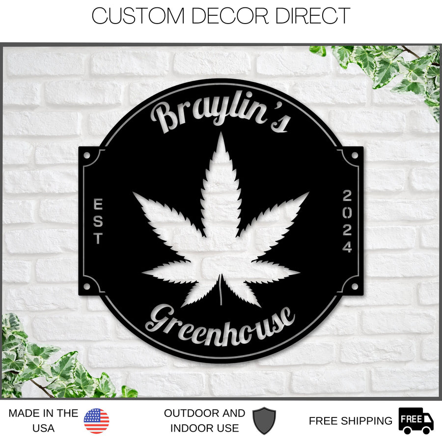 Custom Marijuana Sign, Weed Metal Wall Decor, Marijuana Dispensary Sign, Cannabis Wall Art, Marijuana Leaf Metal Sign, Gift for Stoners